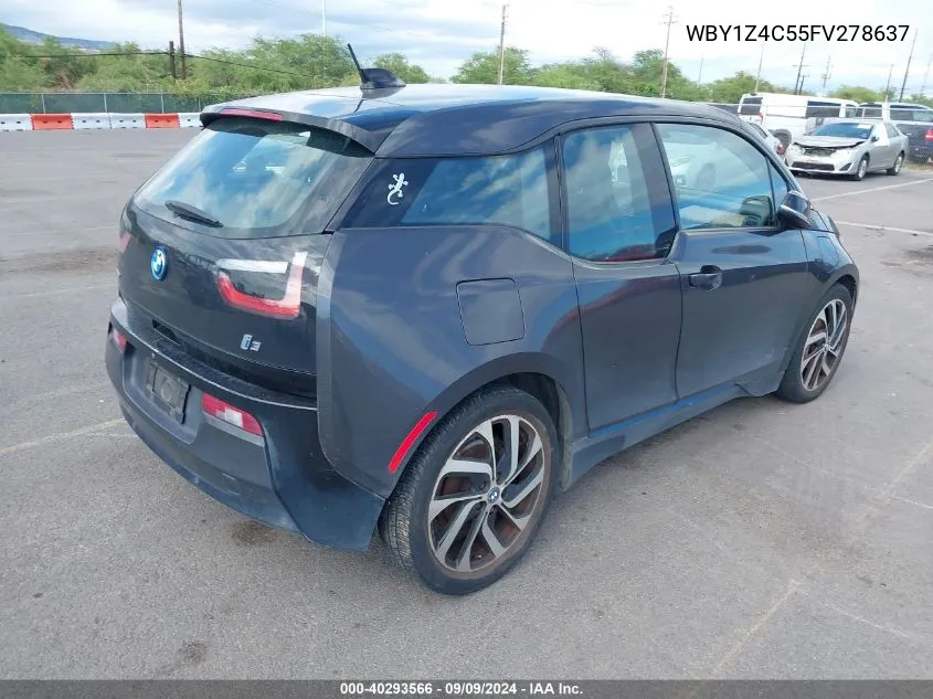 2015 BMW I3 Base W/Range Extender VIN: WBY1Z4C55FV278637 Lot: 40293566