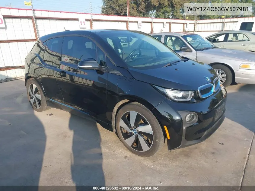 2016 BMW I3 Base W/Range Extender VIN: WBY1Z4C53GV507981 Lot: 40328532