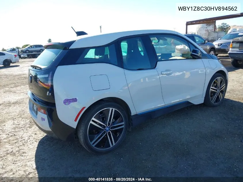 2017 BMW I3 Rex VIN: WBY1Z8C30HV894562 Lot: 40141835