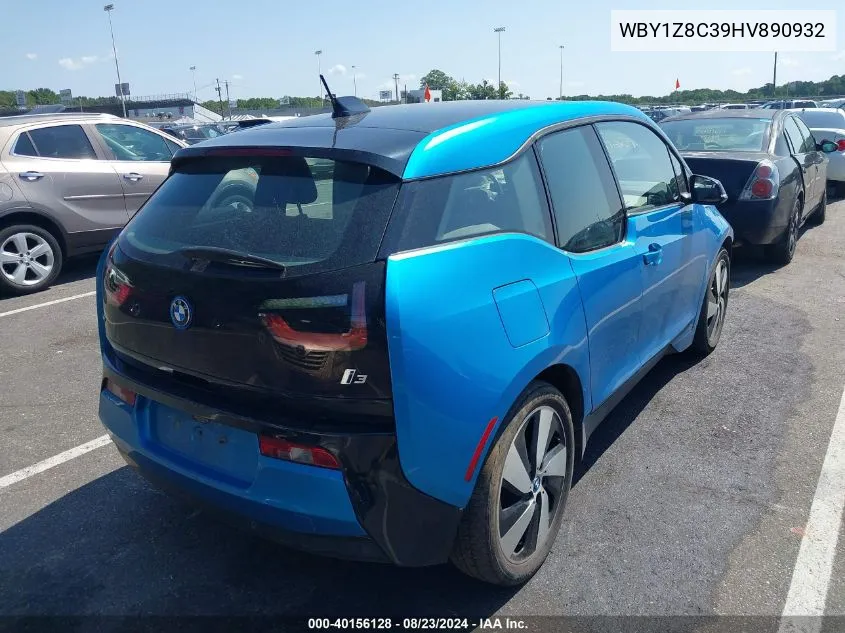 2017 BMW I3 94 Ah W/Range Extender VIN: WBY1Z8C39HV890932 Lot: 40156128