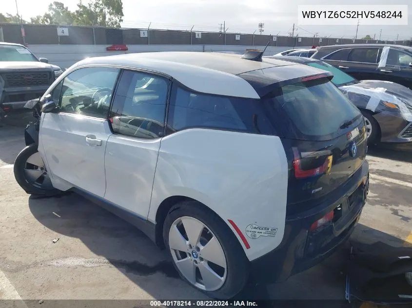 2017 BMW I3 94 Ah VIN: WBY1Z6C52HV548244 Lot: 40178214