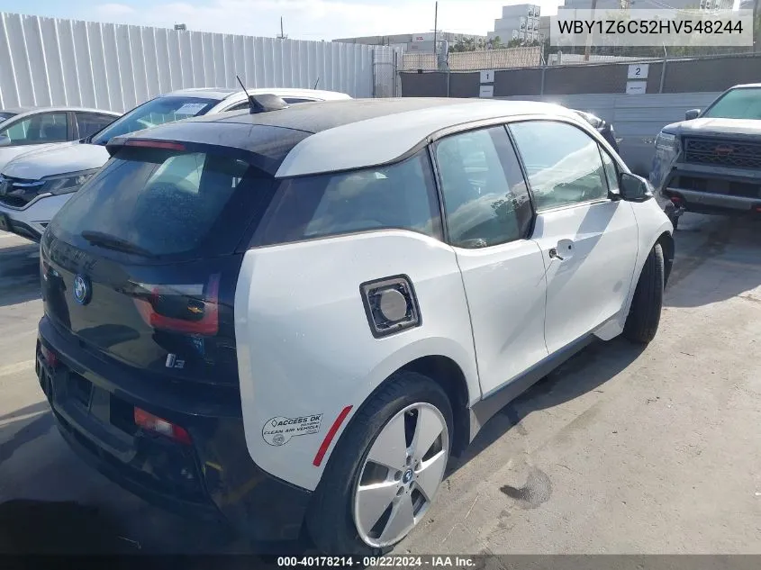 2017 BMW I3 94 Ah VIN: WBY1Z6C52HV548244 Lot: 40178214