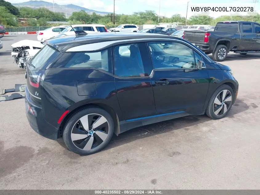 2020 BMW I3 120Ah W/Range Extender VIN: WBY8P4C00L7G20278 Lot: 40235502