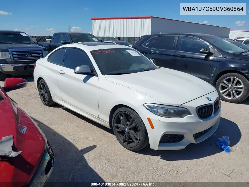 2016 BMW M235I VIN: WBA1J7C59GV360864 Lot: 40193834