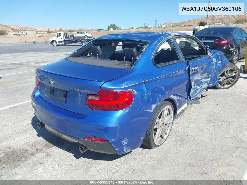 WBA1J7C50GV360106 2016 BMW M235I