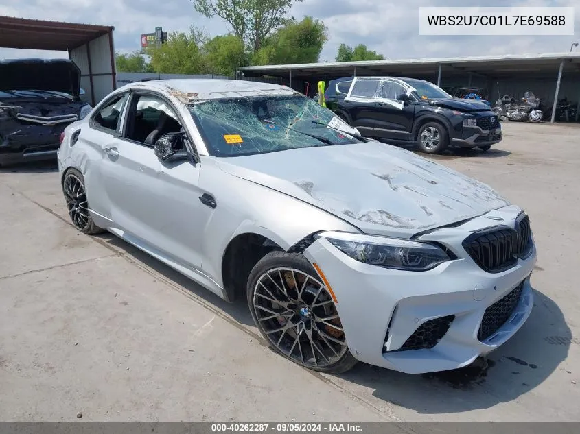 2020 BMW M2 Competition VIN: WBS2U7C01L7E69588 Lot: 40262287