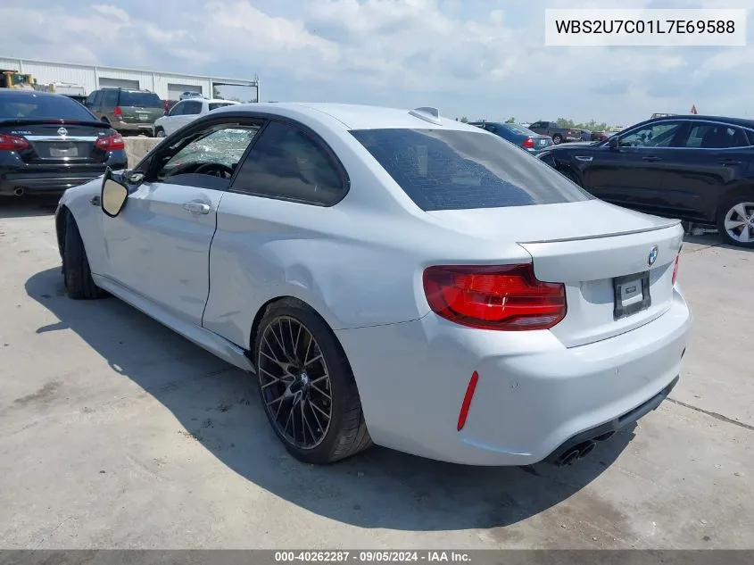 2020 BMW M2 Competition VIN: WBS2U7C01L7E69588 Lot: 40262287