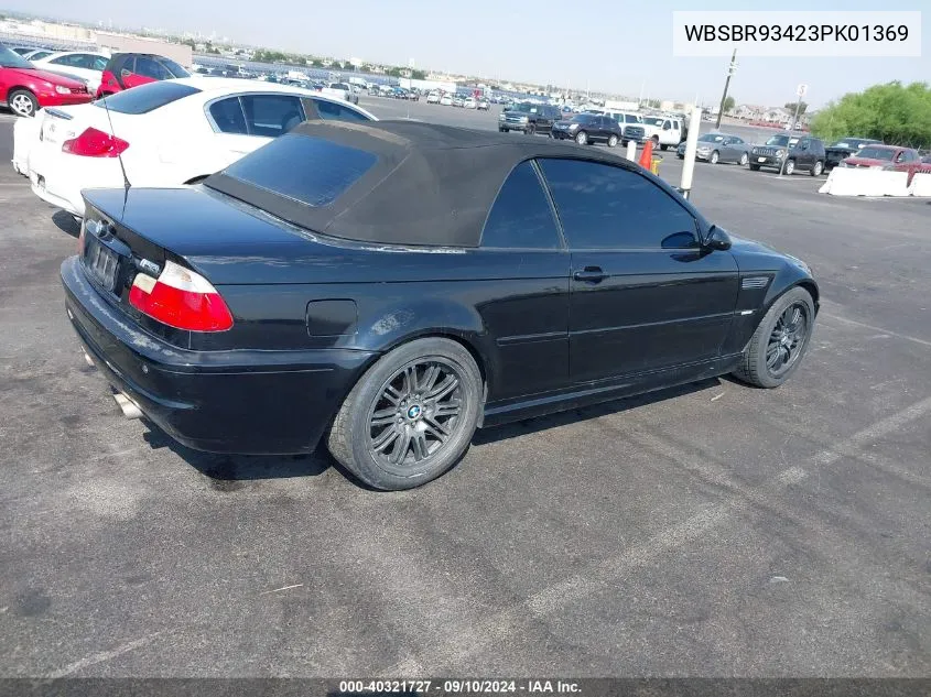 2003 BMW M3 VIN: WBSBR93423PK01369 Lot: 40321727