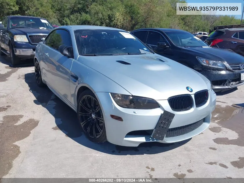 2009 BMW M3 VIN: WBSWL93579P331989 Lot: 40266202