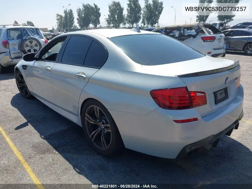 2013 BMW M5 VIN: WBSFV9C53DC773257 Lot: 40221801