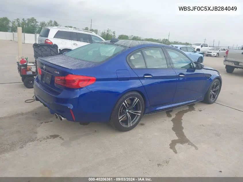 2018 BMW M5 VIN: WBSJF0C5XJB284049 Lot: 40206361