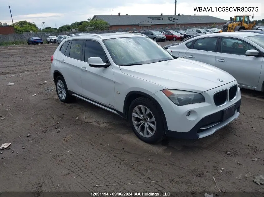 2012 BMW X1 VIN: WBAVL1C58CVR80575 Lot: 12091194