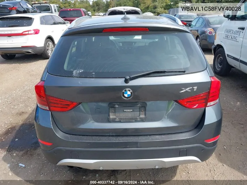 2015 BMW X1 xDrive28I VIN: WBAVL1C58FVY40028 Lot: 40337742