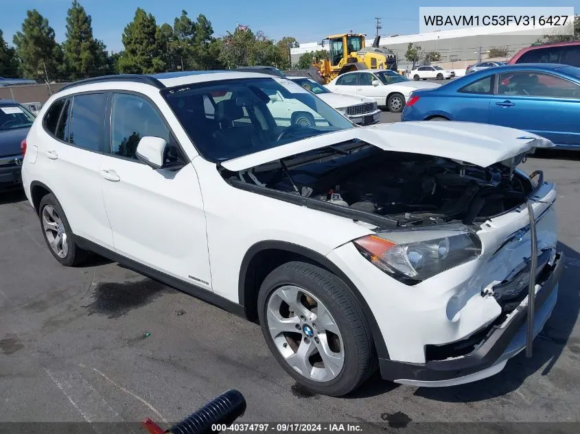 2015 BMW X1 Sdrive28I VIN: WBAVM1C53FV316427 Lot: 40374797