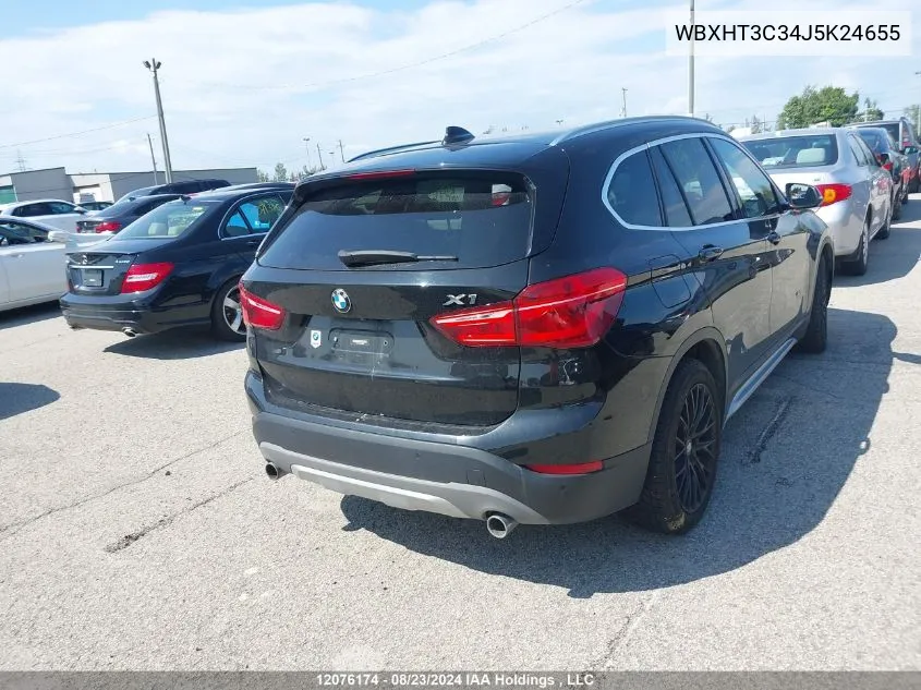 2018 BMW X1 VIN: WBXHT3C34J5K24655 Lot: 12076174