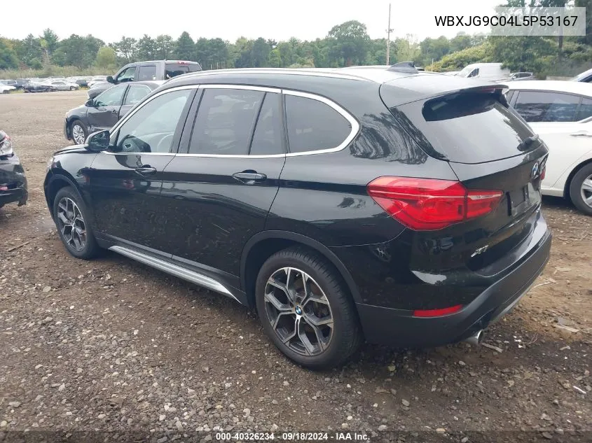 2020 BMW X1 xDrive28I VIN: WBXJG9C04L5P53167 Lot: 40326234