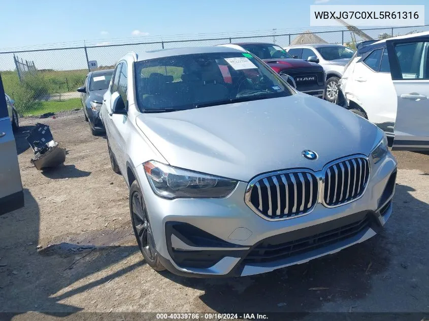 2020 BMW X1 Sdrive28I VIN: WBXJG7C0XL5R61316 Lot: 40339786