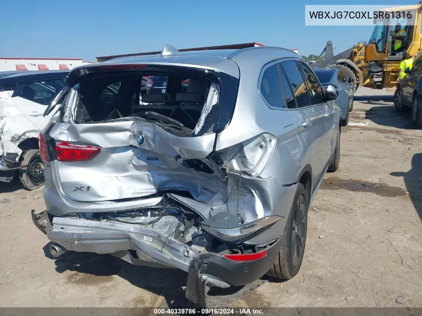 2020 BMW X1 Sdrive28I VIN: WBXJG7C0XL5R61316 Lot: 40339786