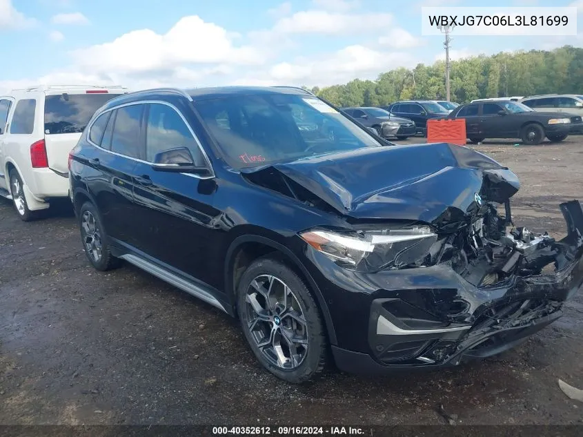 2020 BMW X1 Sdrive28I VIN: WBXJG7C06L3L81699 Lot: 40352612