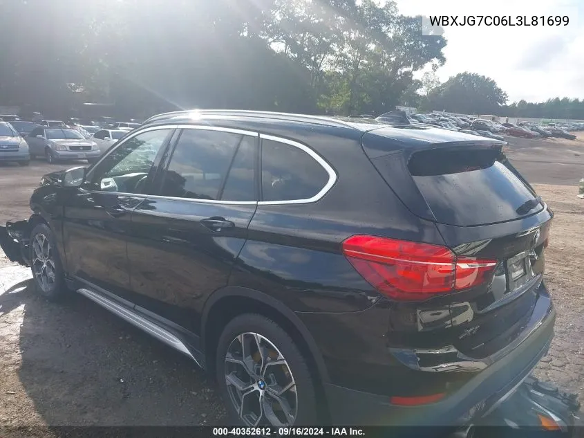 2020 BMW X1 Sdrive28I VIN: WBXJG7C06L3L81699 Lot: 40352612