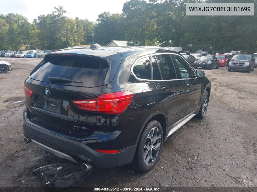 2020 BMW X1 Sdrive28I VIN: WBXJG7C06L3L81699 Lot: 40352612