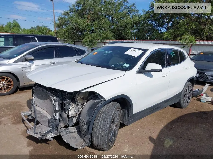 2018 BMW X2 Sdrive28I VIN: WBXYJ3C33JEJ82520 Lot: 40180181