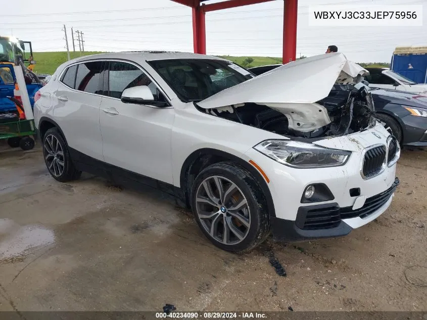 2018 BMW X2 Sdrive28I VIN: WBXYJ3C33JEP75956 Lot: 40234090