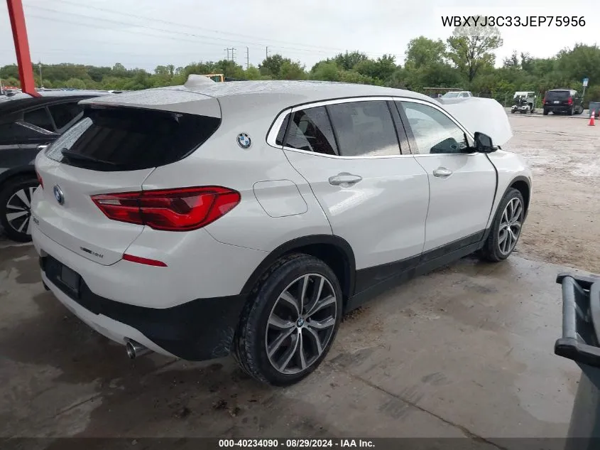 2018 BMW X2 Sdrive28I VIN: WBXYJ3C33JEP75956 Lot: 40234090