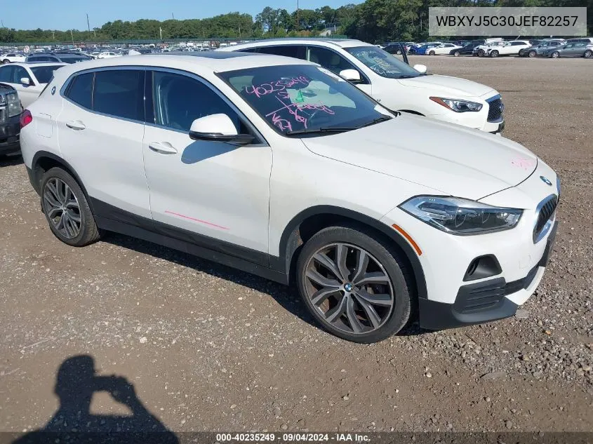 2018 BMW X2 xDrive28I VIN: WBXYJ5C30JEF82257 Lot: 40235249