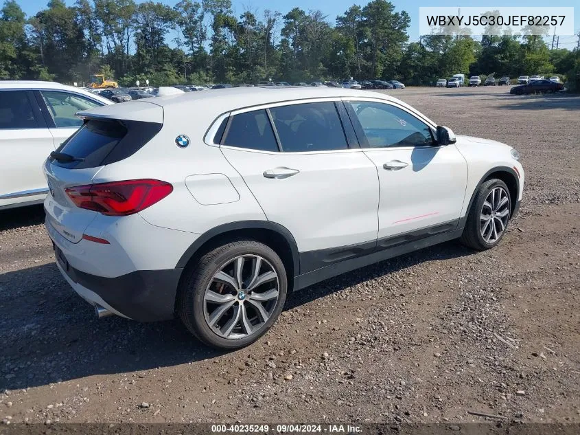 2018 BMW X2 xDrive28I VIN: WBXYJ5C30JEF82257 Lot: 40235249