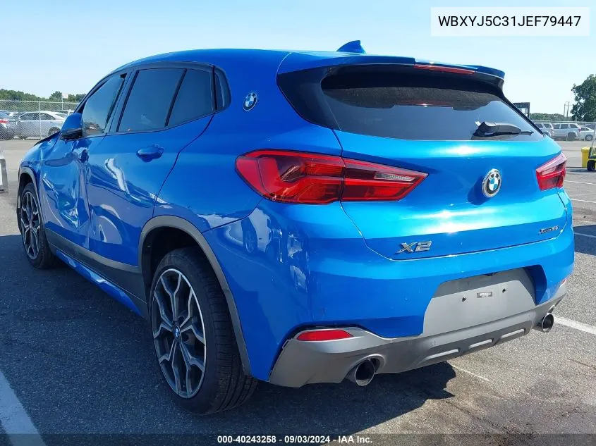 2018 BMW X2 xDrive28I VIN: WBXYJ5C31JEF79447 Lot: 40243258