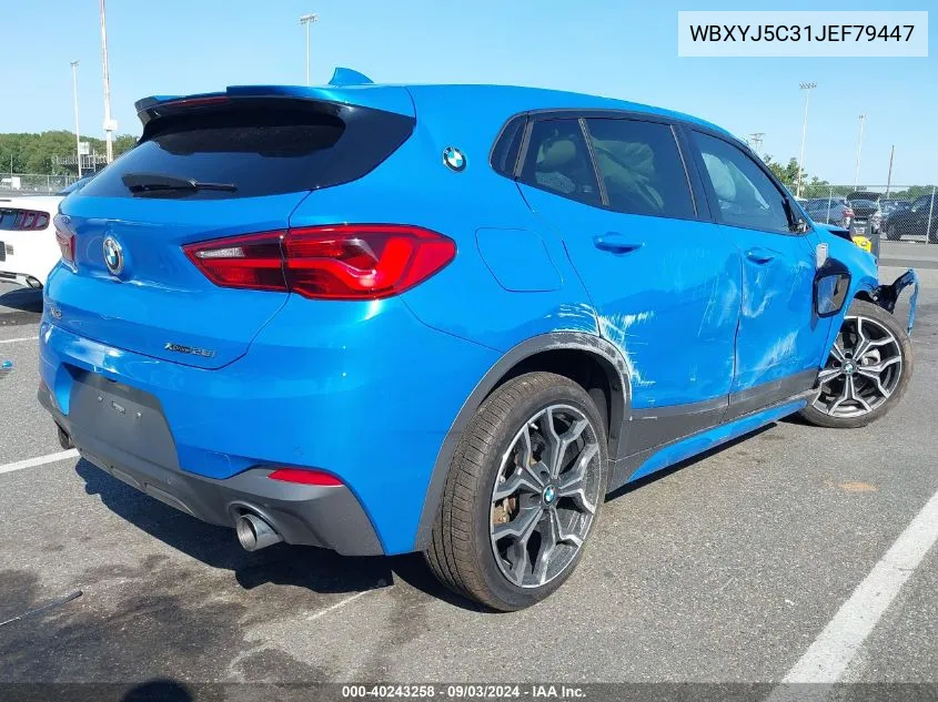 2018 BMW X2 xDrive28I VIN: WBXYJ5C31JEF79447 Lot: 40243258