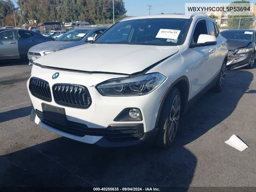 2020 BMW X2 Sdrive28I VIN: WBXYH9C00L5P53694 Lot: 40255635