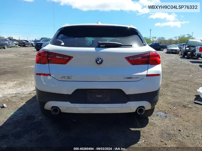 2020 BMW X2 Sdrive28I VIN: WBXYH9C04L5P76332 Lot: 40260494