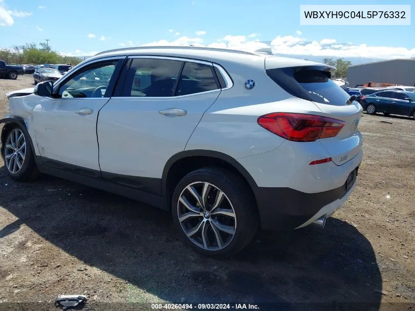 2020 BMW X2 Sdrive28I VIN: WBXYH9C04L5P76332 Lot: 40260494