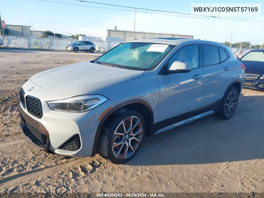 2022 BMW X2 xDrive28I VIN: WBXYJ1C05N5T57169 Lot: 40209292