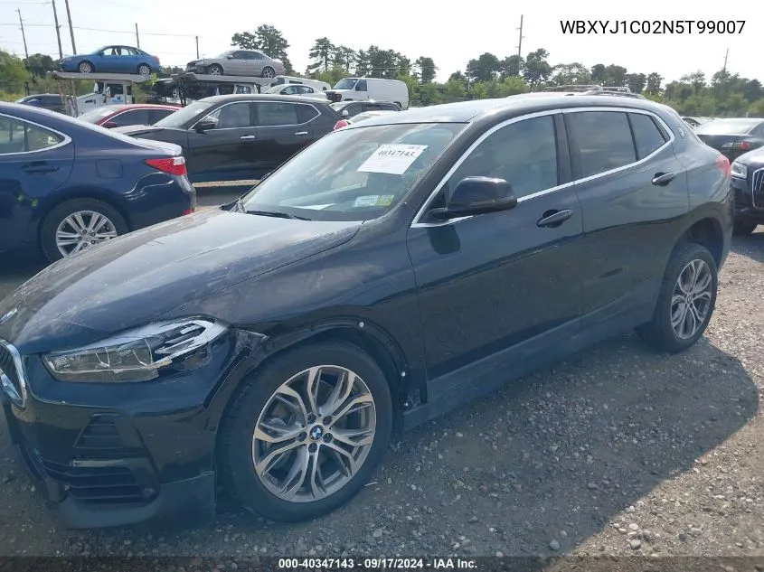 2022 BMW X2 xDrive28I VIN: WBXYJ1C02N5T99007 Lot: 40347143