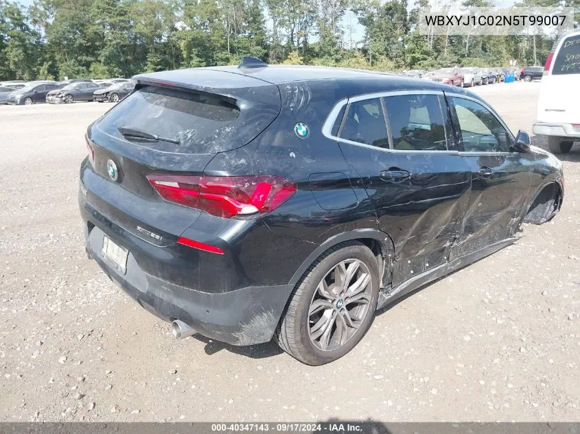 2022 BMW X2 xDrive28I VIN: WBXYJ1C02N5T99007 Lot: 40347143