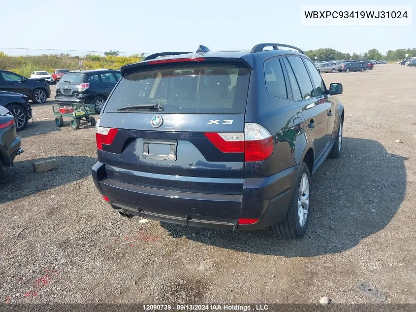 WBXPC93419WJ31024 2009 BMW X3