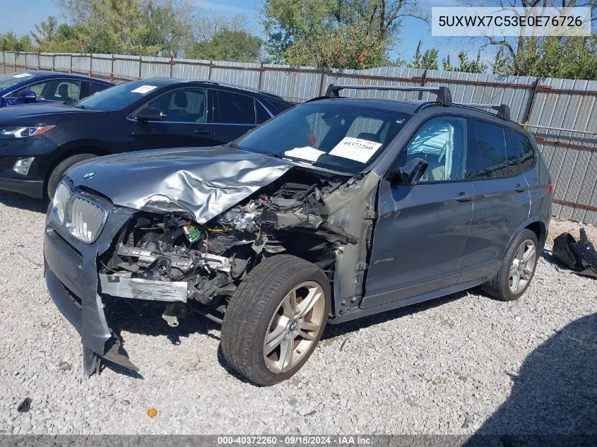 5UXWX7C53E0E76726 2014 BMW X3 xDrive35I