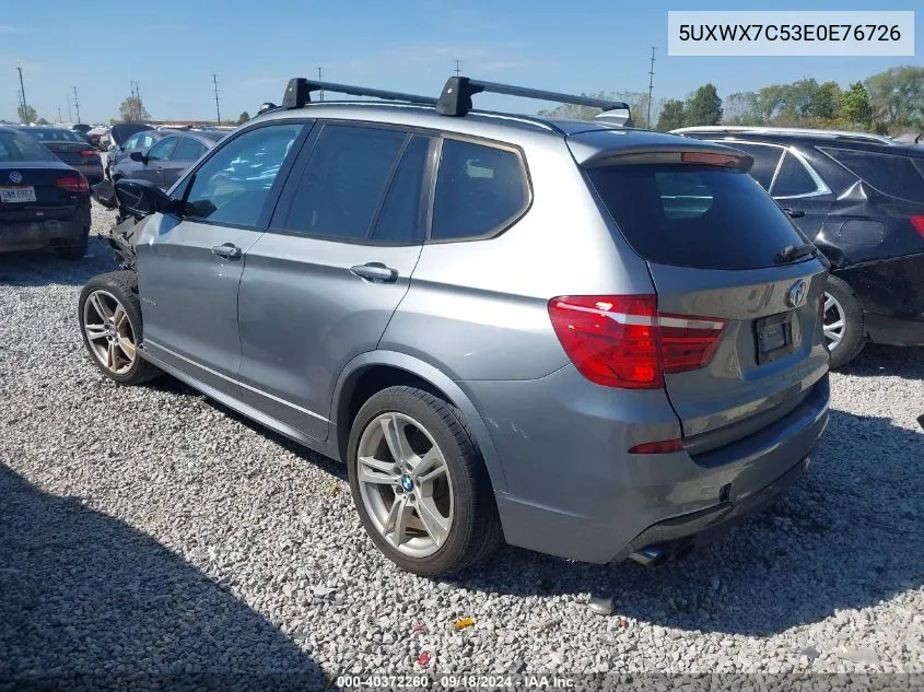 5UXWX7C53E0E76726 2014 BMW X3 xDrive35I