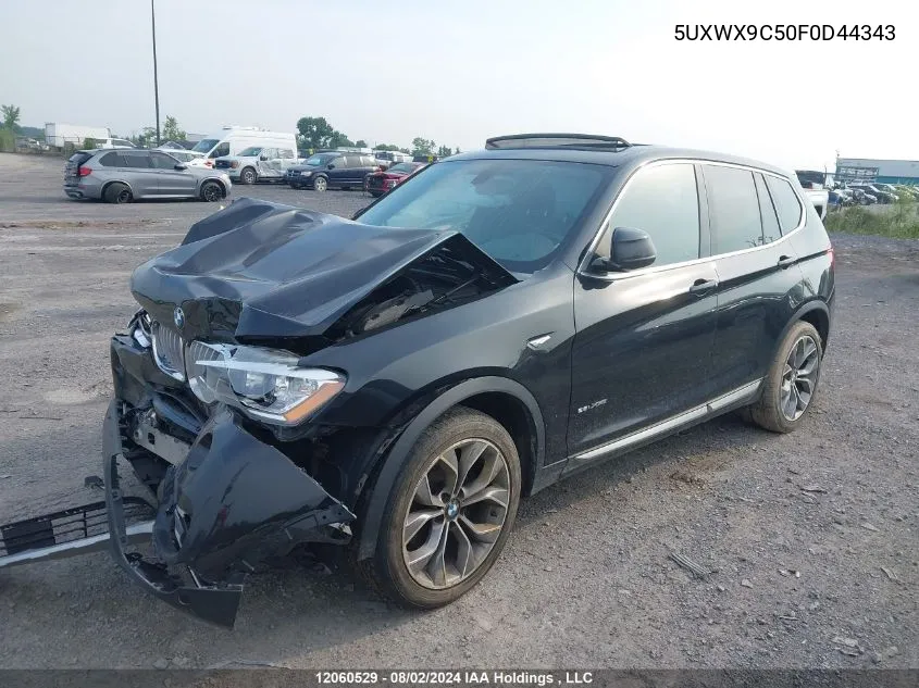 5UXWX9C50F0D44343 2015 BMW X3