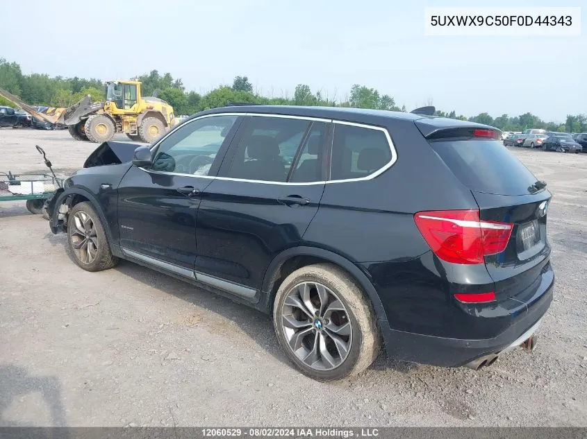 5UXWX9C50F0D44343 2015 BMW X3