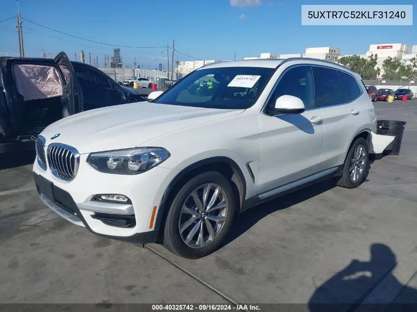 2019 BMW X3 Sdrive30I VIN: 5UXTR7C52KLF31240 Lot: 40325742