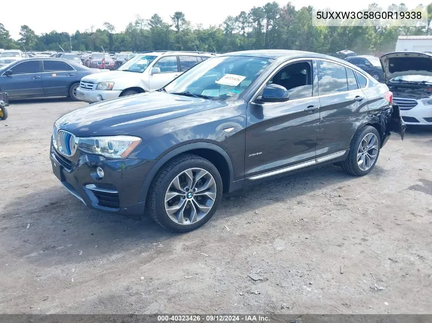 2016 BMW X4 xDrive28I VIN: 5UXXW3C58G0R19338 Lot: 40323426