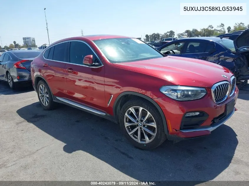 2019 BMW X4 xDrive30I VIN: 5UXUJ3C58KLG53945 Lot: 40243079