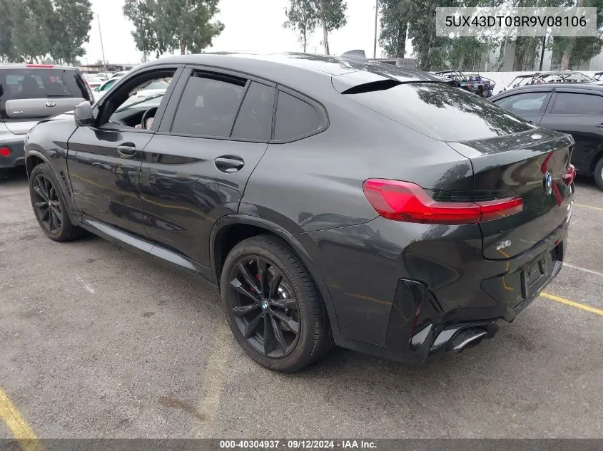 2024 BMW X4 M40I VIN: 5UX43DT08R9V08106 Lot: 40304937