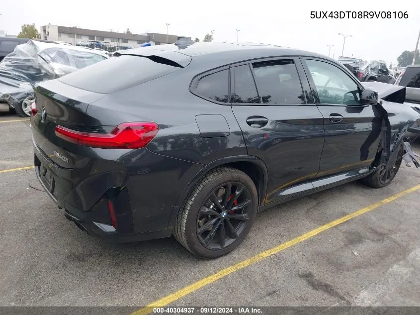 2024 BMW X4 M40I VIN: 5UX43DT08R9V08106 Lot: 40304937