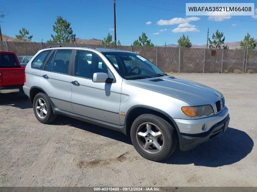 2001 BMW X5 3.0 VIN: WBAFA53521LM66408 Lot: 40310485