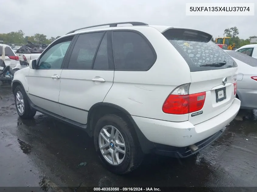 2004 BMW X5 3.0I VIN: 5UXFA135X4LU37074 Lot: 40353050